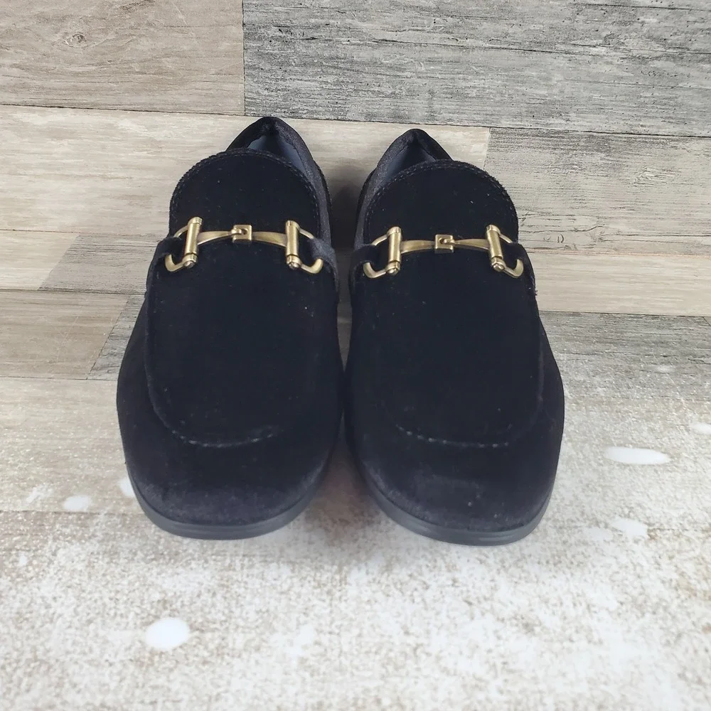 Steve Madden Delrayy‎ Mens Loafers Sz 8 Velvet Slip On Low Top Shoes Horsebit